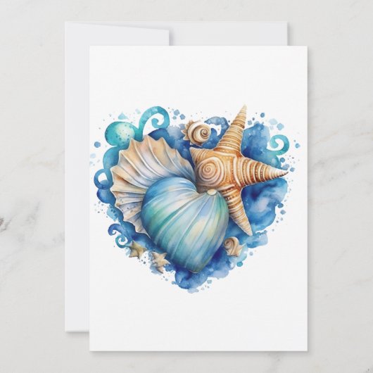 Strandscène Starfish bruids lunch Kaart (Achterkant)