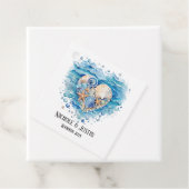 Strandscène Starfish bruiloft Bedankjes Labels (In situ)