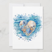 Strandscène Starfish bruiloft koppels douche Kaart (Achterkant)