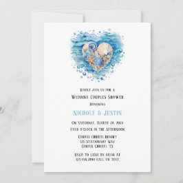 Strandscène Starfish bruiloft koppels douche Kaart