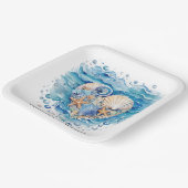 Strandscène Starfish bruiloft Papieren Bordje (Gebogen)