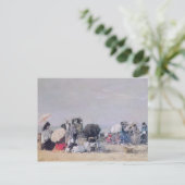 Strandscène, Trouville, 1873 Briefkaart (Staand voorkant)