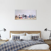 Strandscène, Trouville, 1873 Canvas Afdruk (Insitu (Slaapkamer))