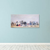 Strandscène, Trouville, 1873 Canvas Afdruk (Insitu (Houten vloer))