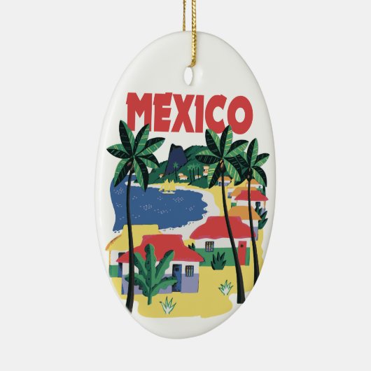  strandscene van Mexico Keramisch Ornament (Rechts)