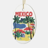  strandscene van Mexico Keramisch Ornament (Links)