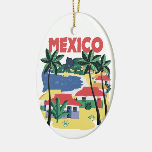 strandscene van Mexico Keramisch Ornament (Links)