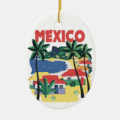  strandscene van Mexico Keramisch Ornament (Voorkant)