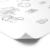 Strandscene Volwassenen Kleurposter Poster (Hoek)