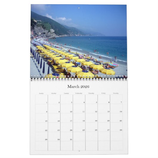 Strandscènes 2025 kalender (Mar 2026)