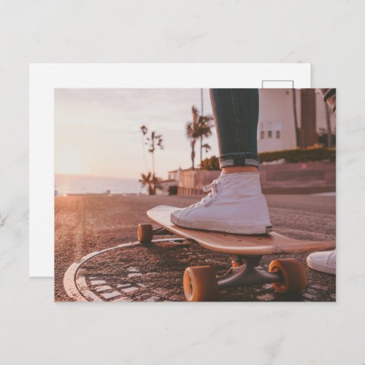 strandschaatsen briefkaart (Voorkant / Achterkant)