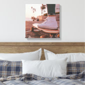 strandschaatsen canvas afdruk (Insitu (Slaapkamer))