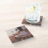 strandschaatsen glazen onderzetter (Schuin)