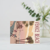 Strandschaatsers van Venetië in Retro Briefkaart (Staand voorkant)