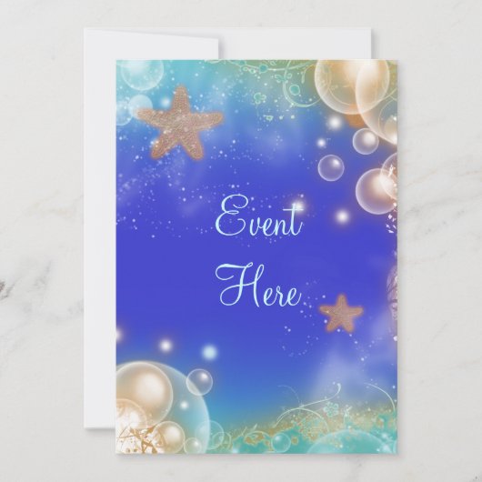 strandschalen elegante bruiloft kaart (Voorkant)