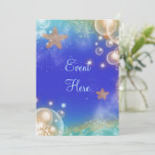 strandschalen elegante bruiloft kaart (Staand voorkant)