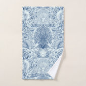 Strandschatten in blauw bad handdoek (Handdoek)