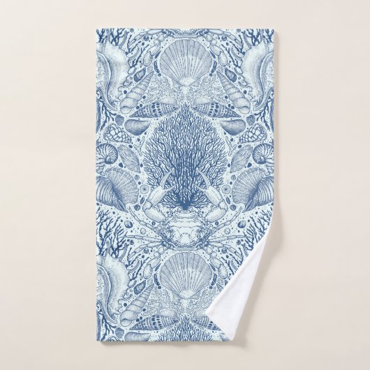 Strandschatten in blauw bad handdoek (Handdoek)