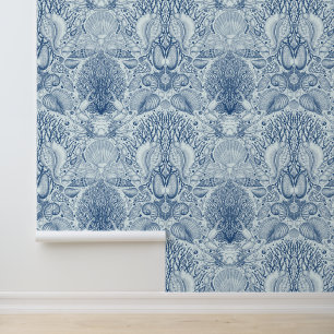 Strandschatten in blauw behang