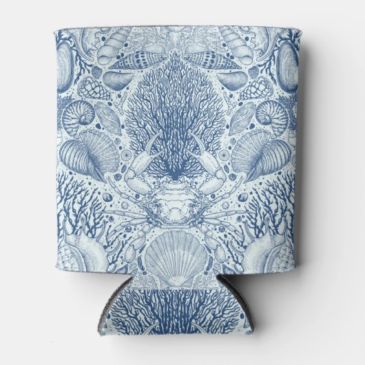 Strandschatten in blauw blikjeskoeler (Voorkant)