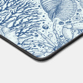 Strandschatten in blauw bureaumat (Hoek)