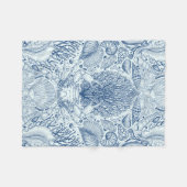 Strandschatten in blauw fleece deken (Voorkant (Horizontaal))