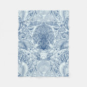 Strandschatten in blauw fleece deken (Voorkant)