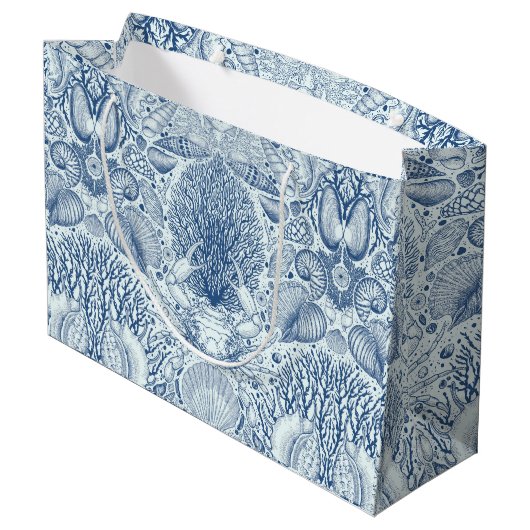 Strandschatten in blauw groot cadeauzakje (Achterkant Gekanteld)