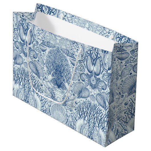 Strandschatten in blauw groot cadeauzakje (Voorkant Gekanteld)