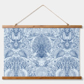 Strandschatten in blauw hangend wandkleed (Voorkant)