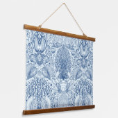 Strandschatten in blauw hangend wandkleed (Gebogen)