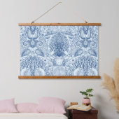 Strandschatten in blauw hangend wandkleed (Slaapkamer)