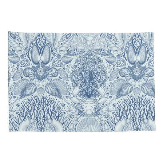 Strandschatten in blauw kussensloop (Achterkant-Rechts)