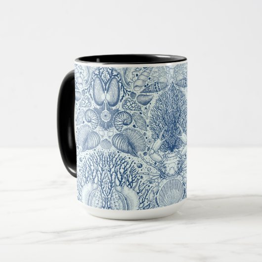 Strandschatten in blauw mok (Voorkant links)