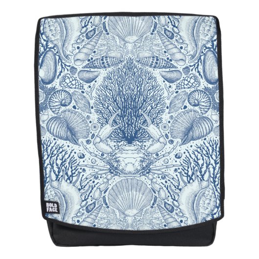 Strandschatten in blauw rugtassen (Voorkant)