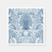 Strandschatten in blauw servet (Voorkant)