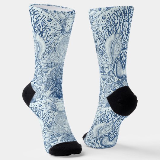 Strandschatten in blauw sokken (Gebogen)