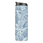 Strandschatten in blauw thermosbeker (Geroteerd rechts)