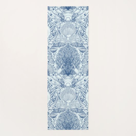 Strandschatten in blauw yogamat (Achterkant)