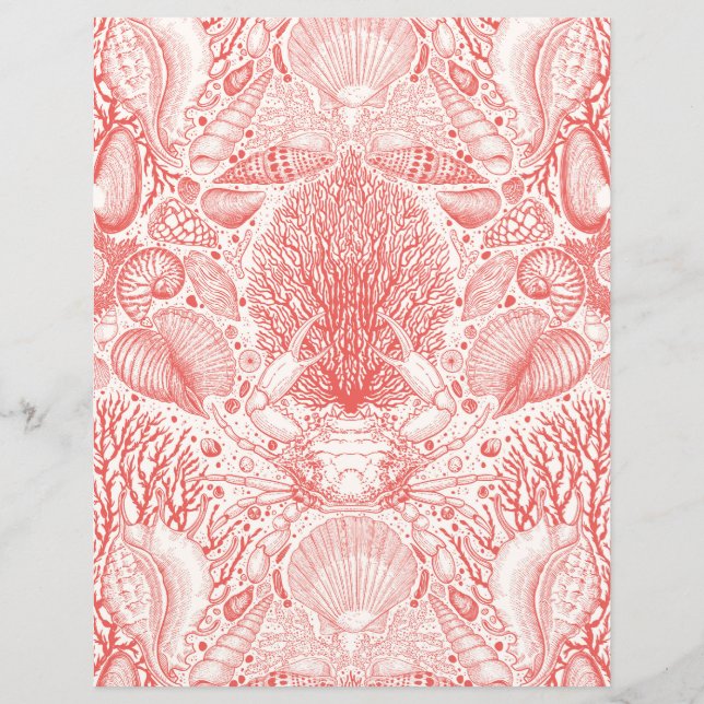 Strandschatten in koraalrood (Voorkant)