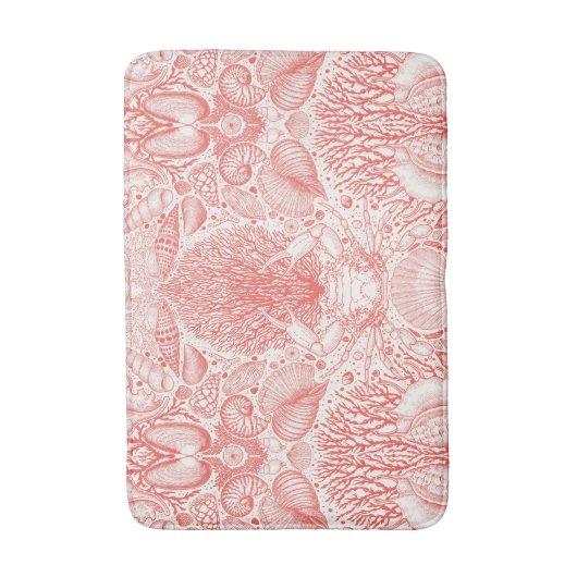 Strandschatten in koraalrood badmat (Voorkant Verticaal)