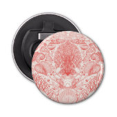 Strandschatten in koraalrood button flesopener (Voorkant)