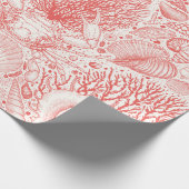Strandschatten in koraalrood cadeaupapier (Hoek)