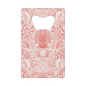 Strandschatten in koraalrood creditkaart flessenopener (Voorkant)