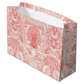 Strandschatten in koraalrood groot cadeauzakje (Achterkant Gekanteld)