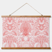 Strandschatten in koraalrood hangend wandkleed (Voorkant)