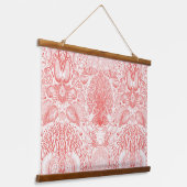 Strandschatten in koraalrood hangend wandkleed (Gebogen)