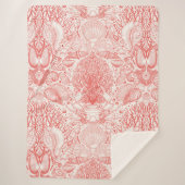 Strandschatten in koraalrood sherpa deken (Voorkant)