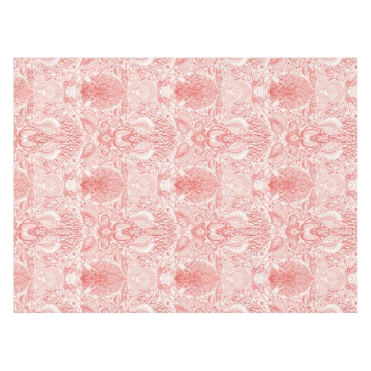 Strandschatten in koraalrood tafelkleed (Voorkant (Horizontaal))