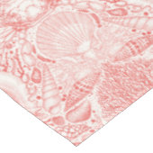 Strandschatten in koraalrood tafelkleed (Gekanteld)
